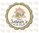 ASH Embroidery Hoop House Scallop Round