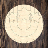 ASH Patriotic Bunting Round