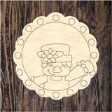 ASH Welcome Scarecrow Scallop Round