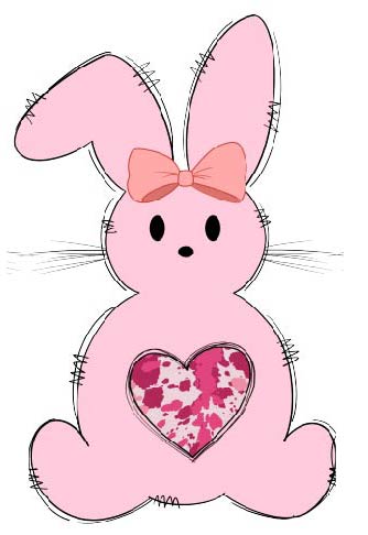 Bunny with Heart and Bow 1