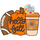CBK Hello Fall Football Pumpkin Latte Trio