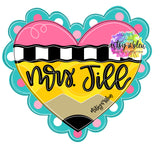 ABL Scalloped Pencil Heart