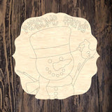 CRG Welcome Friends Snowman Plaque