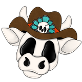 ROO Cute Cow Skull
