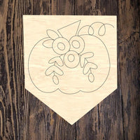 DDS Floral Pumpkin Plaque