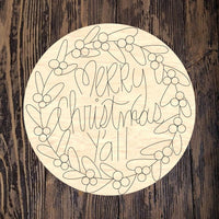 DDS Rustic Merry Christmas Wreath