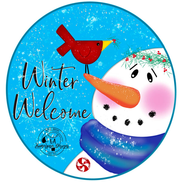 LHD Winter Welcome Snowman Round