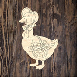 Goose With Flower Basket