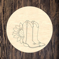 Howdy Sunflower Boots