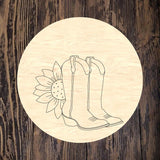 Howdy Sunflower Boots