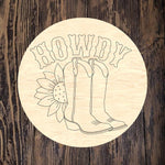 Howdy Sunflower Boots