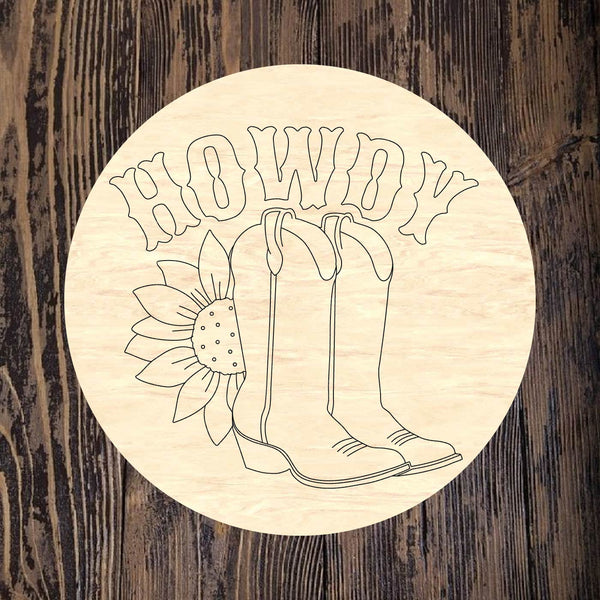 Howdy Sunflower Boots