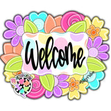 ABL Floral Spring Welcome Plaque