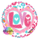 ABL Love Heart Round with Print