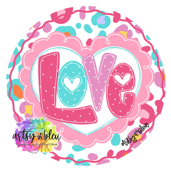 ABL Love Heart Round with Print