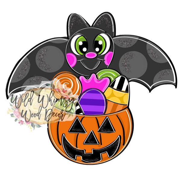 WLD Halloween Bat Candy Pumpkin