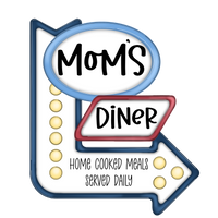 WHD Moms Diner Retro Arrow Sign