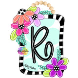 ABL Monogram Floral Plaque