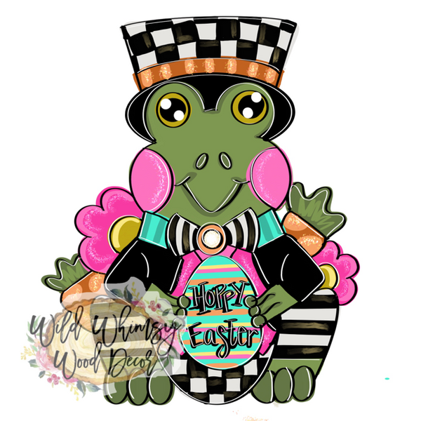 WLD Happy Easter Frog – Home Creations Milling & Signage