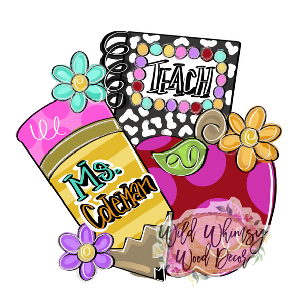 WLD Notebook Pencil Apple