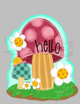 WWW Hello Mushroom Plaque