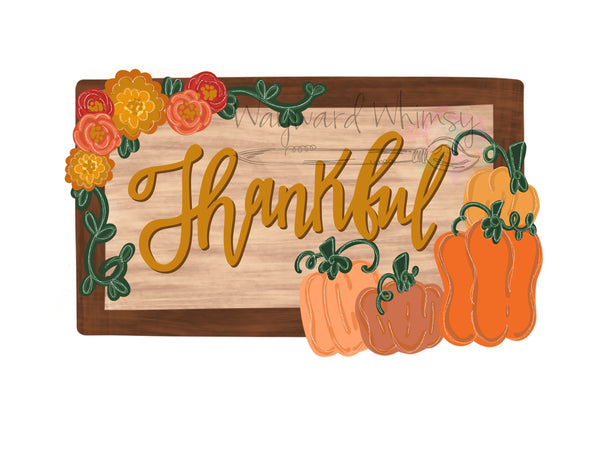 WWW Thankful Pumpkin Plaque 2
