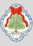 WWW Merry Christmas Tree Plaque