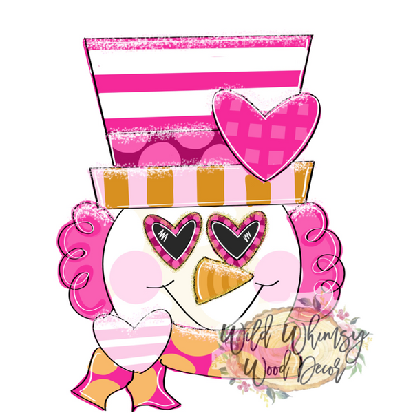 WLD Valentine Snowman Head