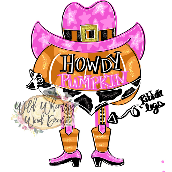 WLD Howdy Pumpkin Ribbon Legs