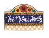 WWW Floral Name Plaque