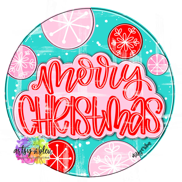 ABL Merry Christmas Snow Round