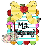 WLD Teacher Paper with Bow