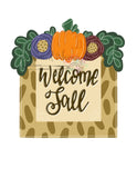 WWW Welcome Fall Pumpkin Plaque