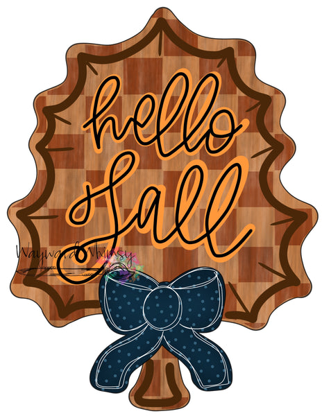 WWW Hello Fall Leaf