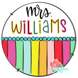 KWA Teacher Stripes Round