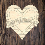 LHD Happy Valentines Day Ruffle Heart