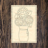 LHD Sunflower Whimsy Vase Plaque