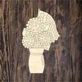 LHD Sunflower Whimsy Vase with Flag