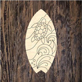 LHD Wavy Sea Turtle Surfboard