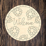 LHD Welcome Sunflower Round