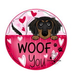 LHD Woof You Dachshund Valentine