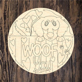 LHD Woof You Dachshund Valentine
