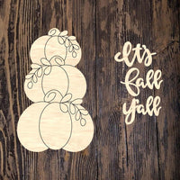 LLD Fall Y'all Pumpkin Stack Plaque