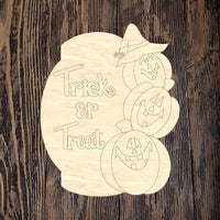 LLD Trick Or Treat Pumpkin Plaque