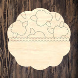 LPD Welcome Floral Scallop Round
