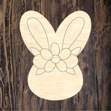 NBP Bunny Head With Flowers