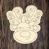 NBP Reindeer With Bow And Border