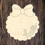 NBP Scalloped Circle Bow