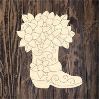PCD Cowboy Boot With Flowers