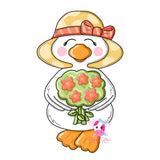 PCD Cute Duck With Flowers